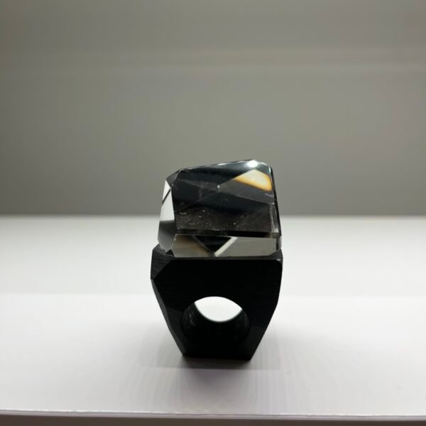 Clear Quartz Geometric Ring - Image 3