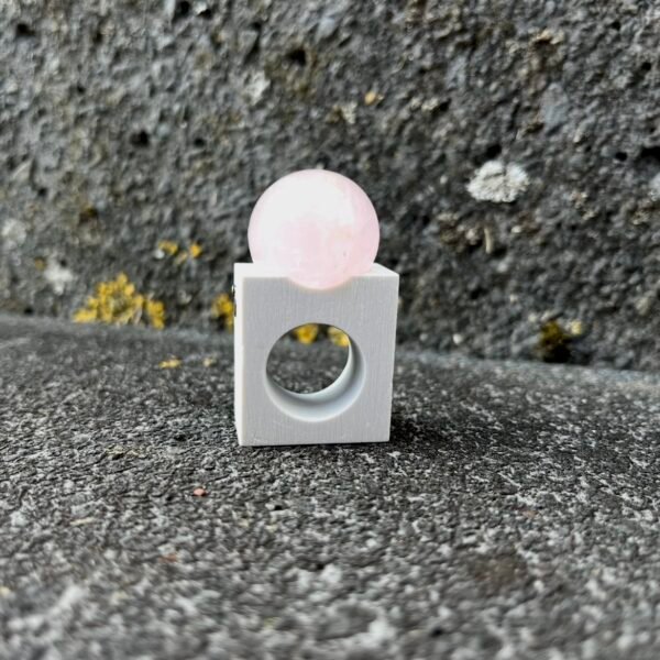 Rose Quartz Square shape Ring - Image 5