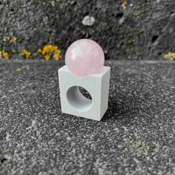 Rose Quartz Square shape Ring - Image 4
