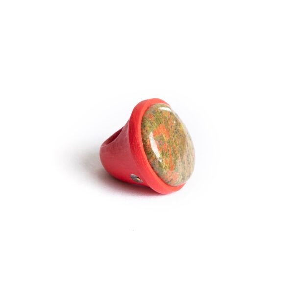 Unakite Gemstone Ring