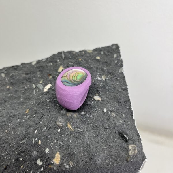 Abalone Shell Upcycled Ring - Image 3