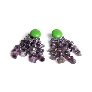 Amethyst Chic Long Chandelier Earrings