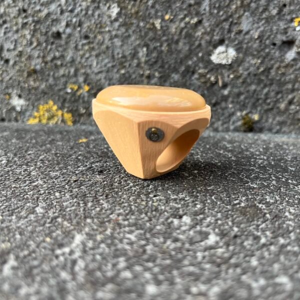 Beige Jasper Statement Ring - Image 4