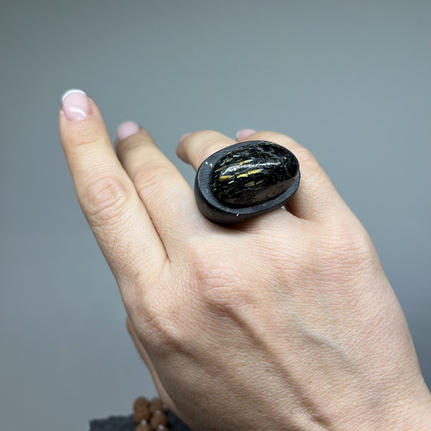 Black Cocktail Ring - Image 2