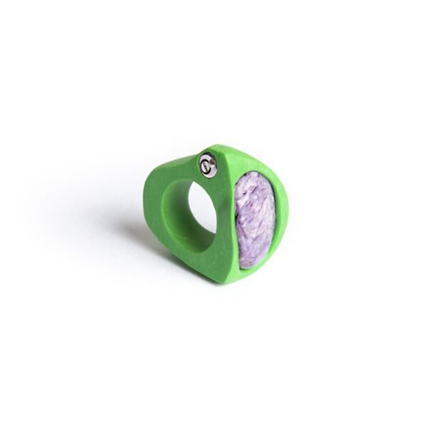 Bright And Statement Charoite Mineral Ring