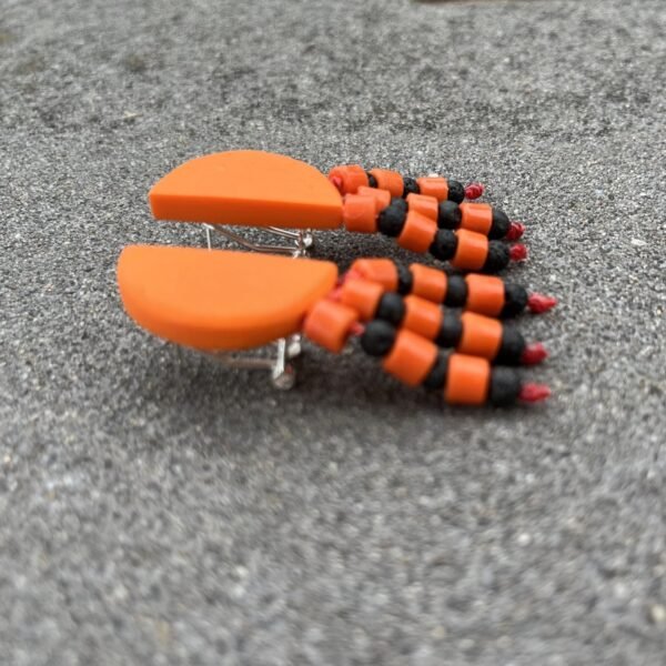 Bright Orange Color Earrings - Image 6