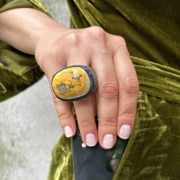 Bumblebee Jasper Statement Ring - Image 3