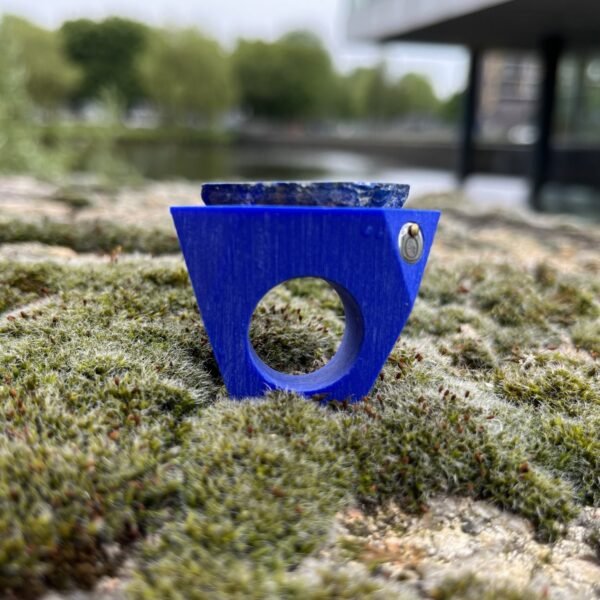 Collectible Azurite Gemstone Architectural Ring - Image 3
