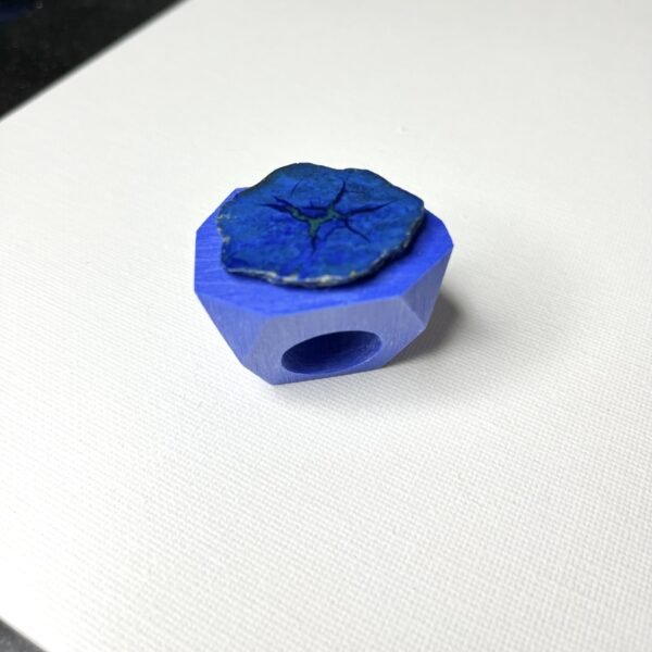 Collectible Azurite Gemstone Architectural Ring - Image 5