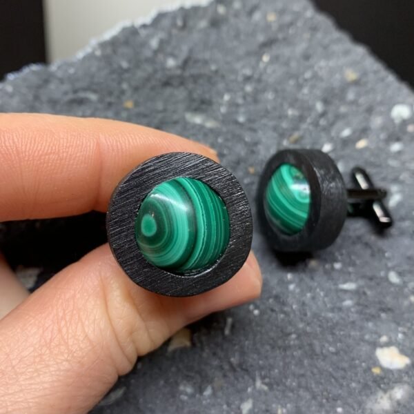 Collectible Cuff Links With Malachite - Image 3