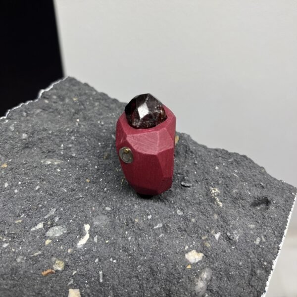 Geometric Ring With Raw Garnet - Image 5