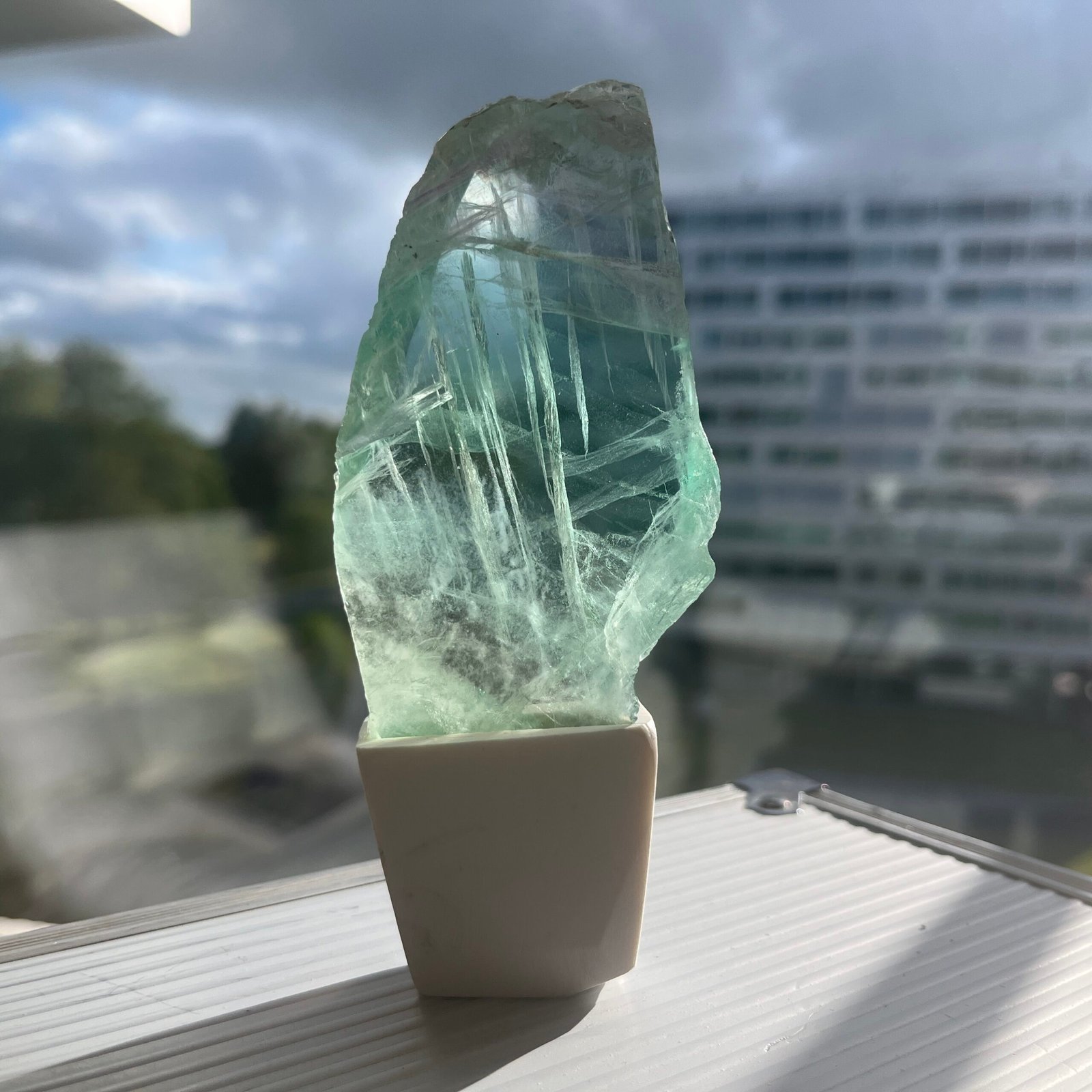 Green Fluorite Pendant Necklace – Sculptural Wearable Art by O’Gem - Image 2