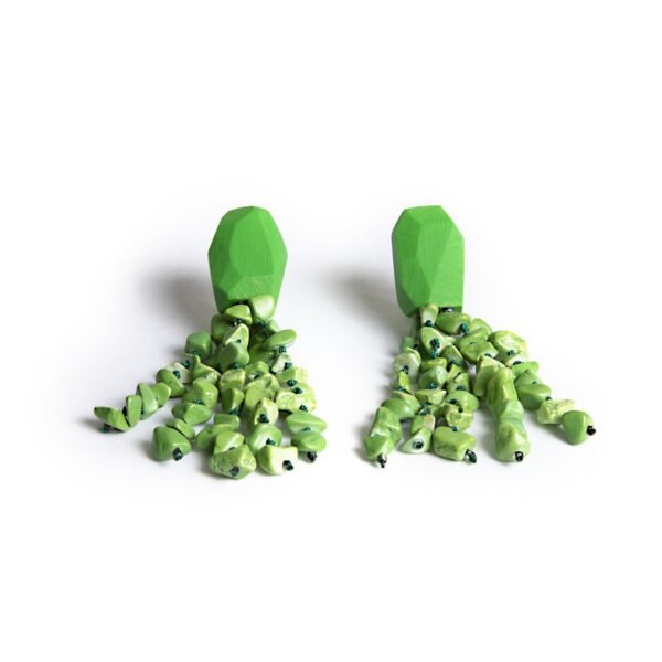 Green Turquoise Statement Earrings