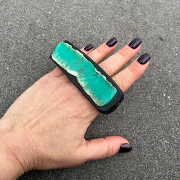 Long Bar Two Fingers Ring - Image 5