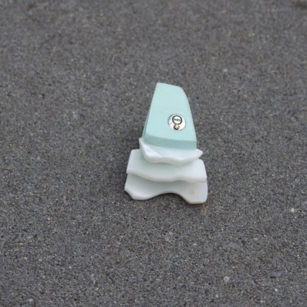 Modern Architectural Ring With Mother Of Pearl - Image 3