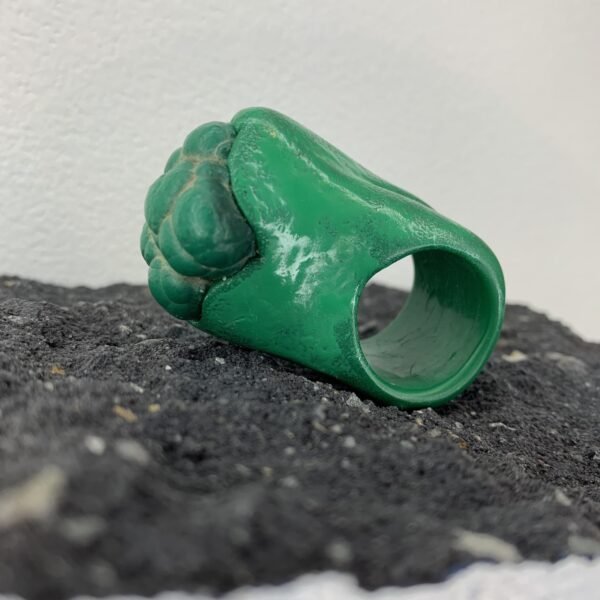 Natural Green Turquoise Art Ring - Image 3