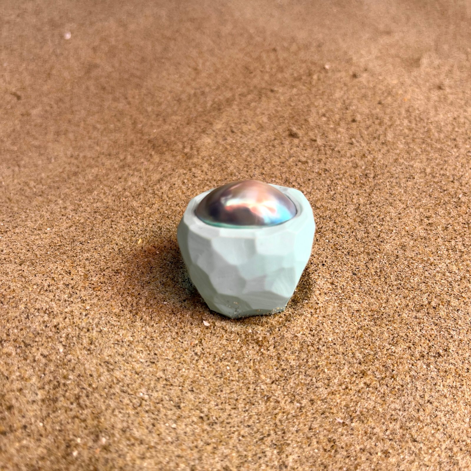 side view unique art ring