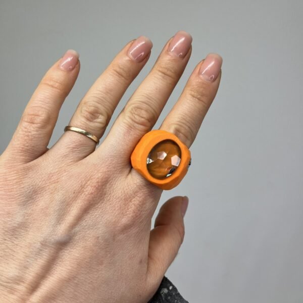 Oval Topaz Structural Ring - Image 6