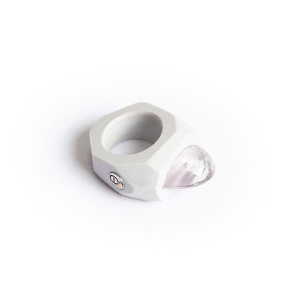 Pear Cut Amethyst Sustainable Art Ring
