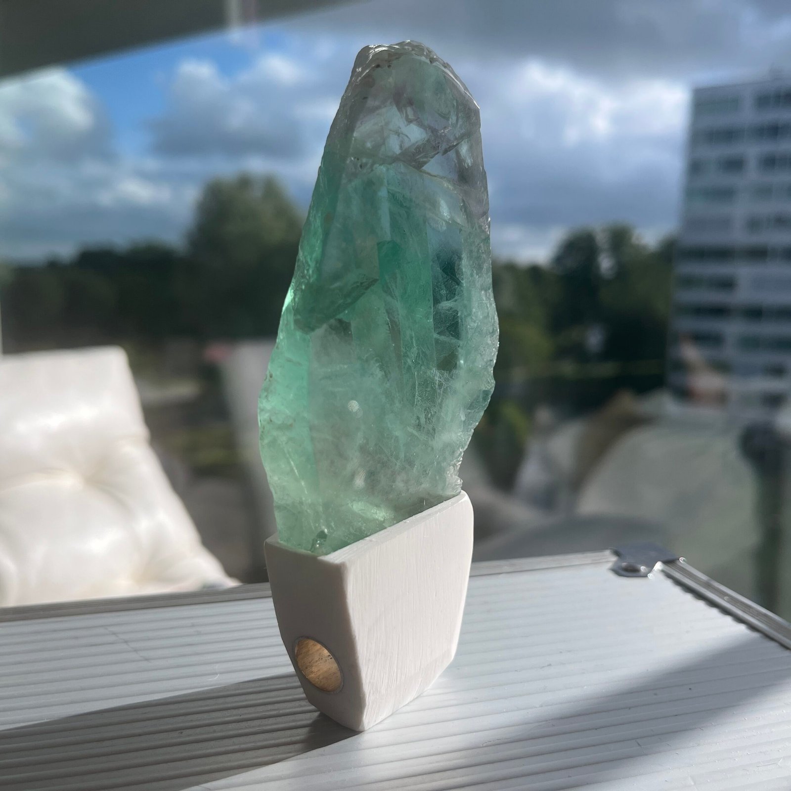 Green Fluorite Pendant Necklace – Sculptural Wearable Art by O’Gem - Image 7