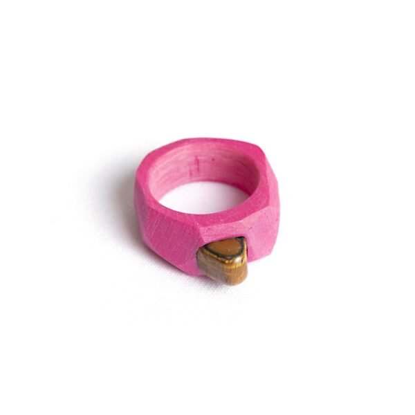 Playful Colors Ring With Tiger's Eye Mineral
