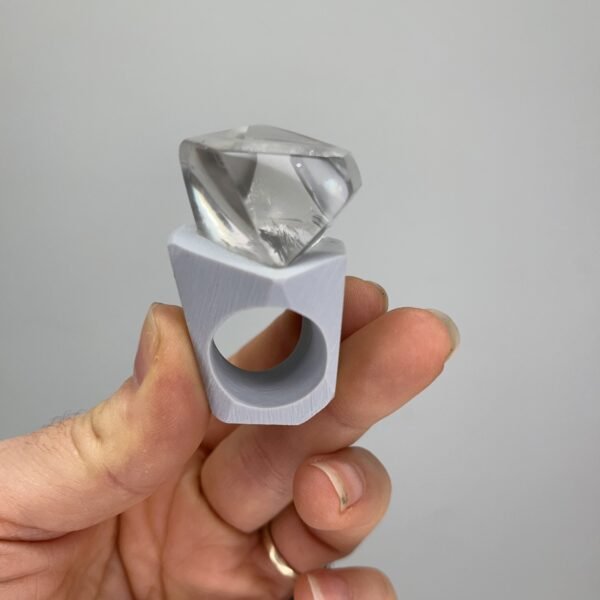Rock Quartz Geometric Ring - Image 3