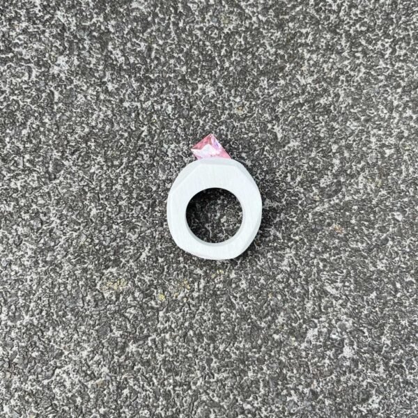 Rose Quartz Edgy Ring - Image 3