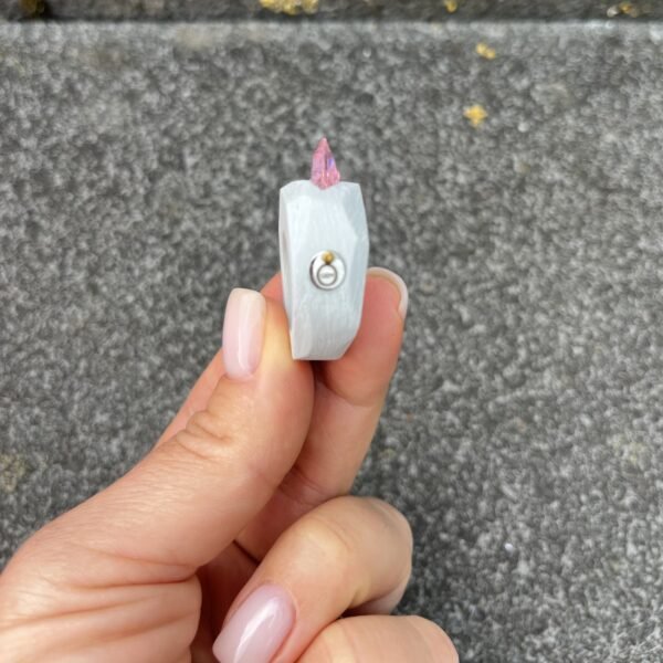 Rose Quartz Edgy Ring - Image 6