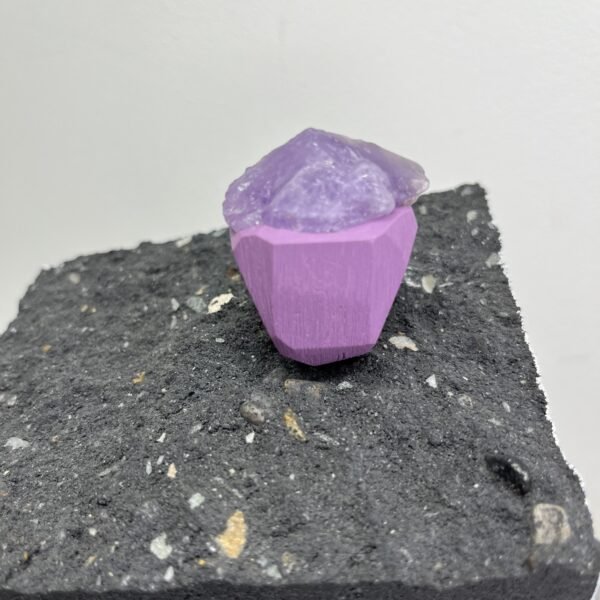 Rough Amethyst Gemstone Ring - Image 4