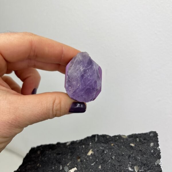 Rough Amethyst Gemstone Ring - Image 6