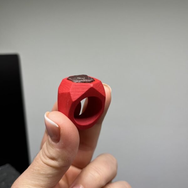 Rough Garnet Ring - Image 3