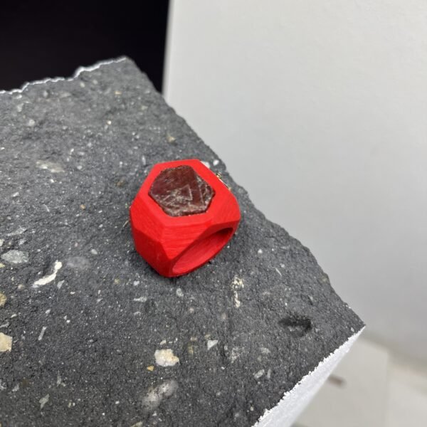 Rough Garnet Ring - Image 6