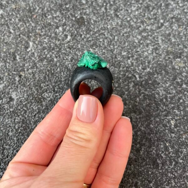 Rough Malachite Ring - Image 4