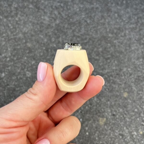 Rough Ryrite Ring In Ceramic Band - Image 3