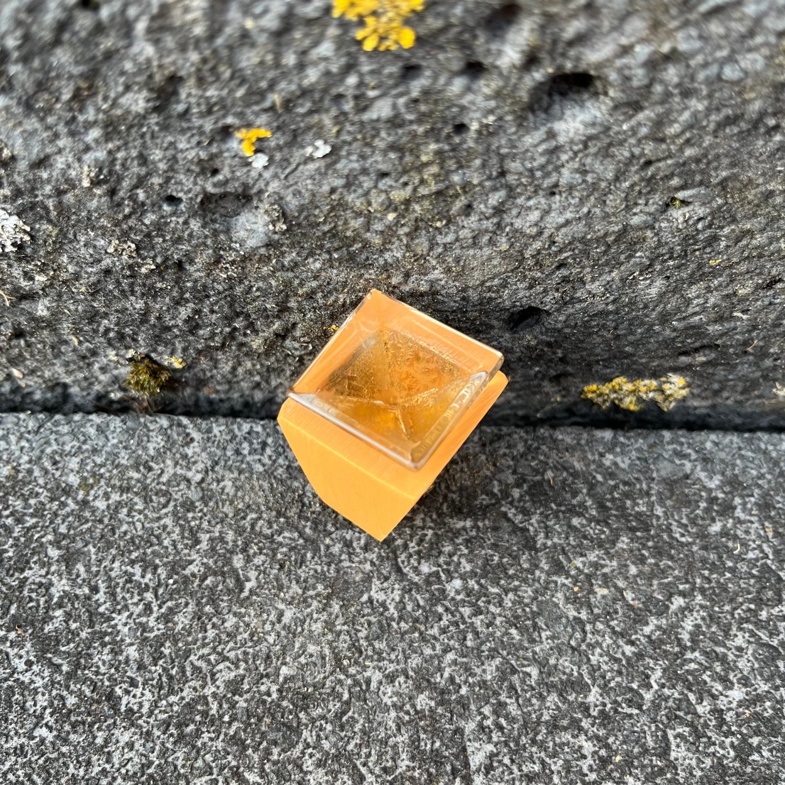handmade architectural smoky quartz ring by O’Gem