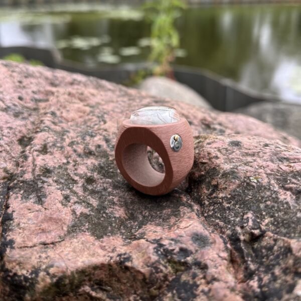 Silver Rutile Quaartz Statement Ring - Image 5