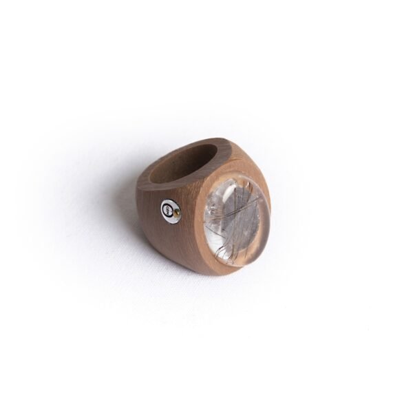 Silver Rutile Quaartz Statement Ring