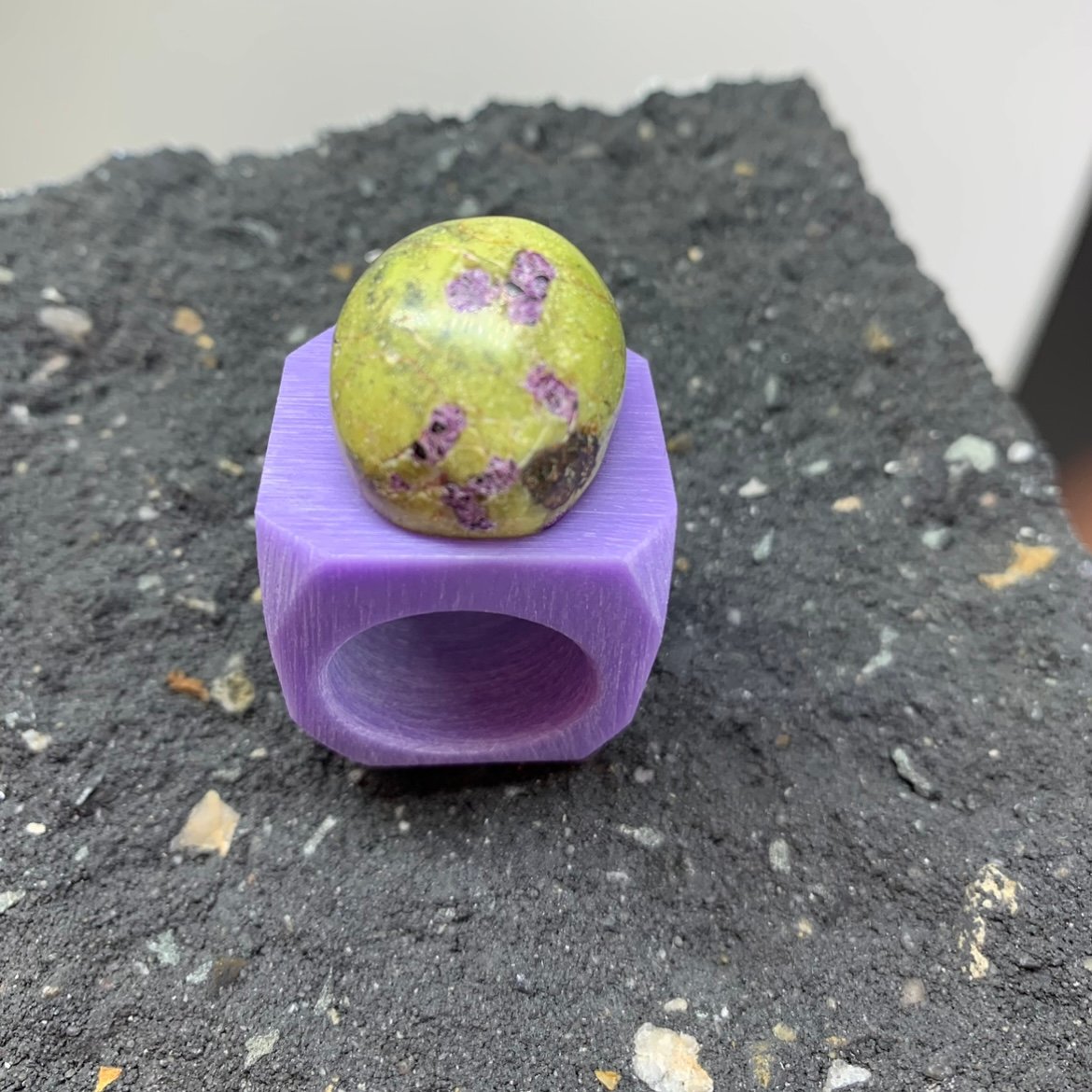 Square ring with round Jasper stone - Image 4