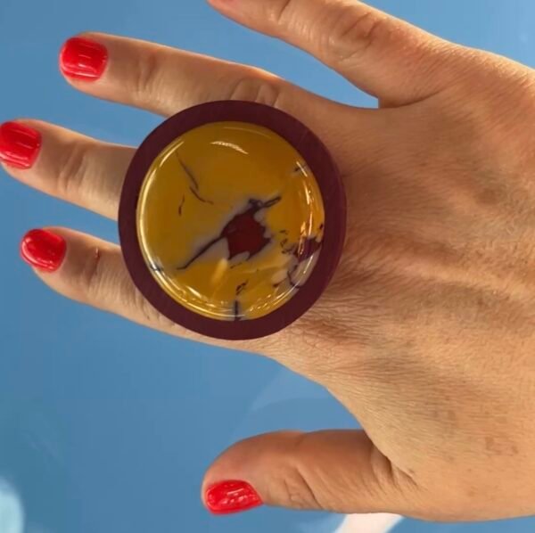 handmade jasper cocktail ring wearable art jewelry