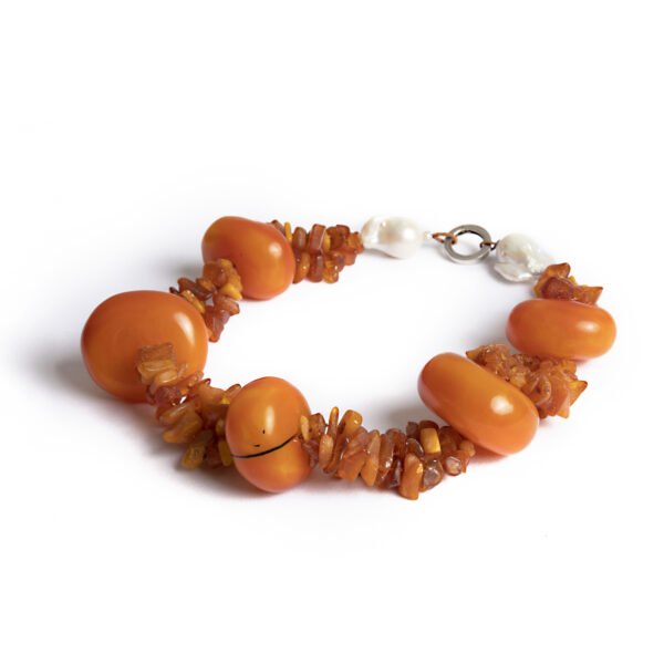 Tribal Amber In Contemporary Design Necklace