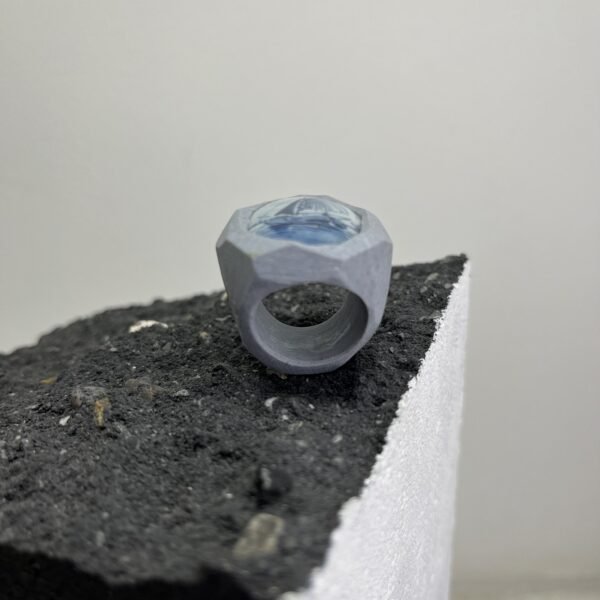 Upsycled Delft Blue Ring - Image 5