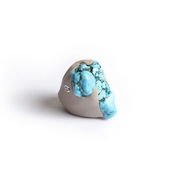 Wearable Sculptural Ring With Large Gemstone