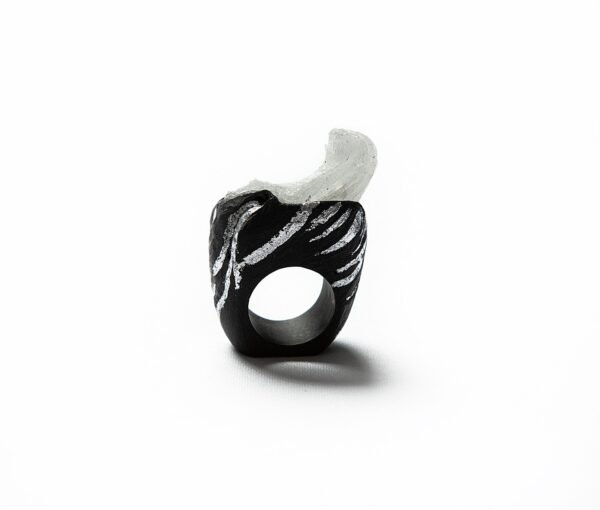 White Calcite Unique Ring - Image 3