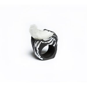 White Calcite Unique Ring